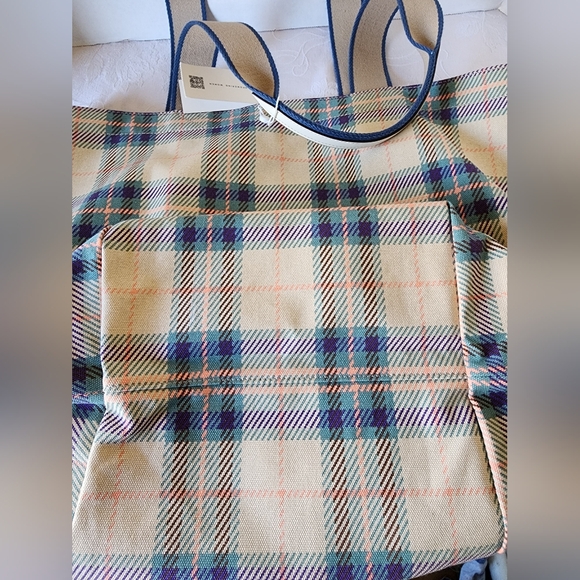 Tory Burch 2FER Gracie Reversible Canvas Tote with Perforated Zip Wallet - Picture 8 of 13